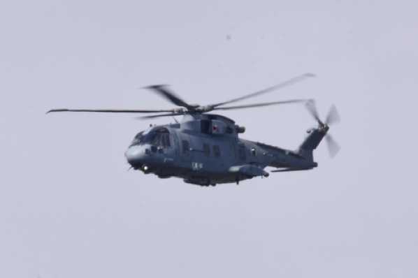 30 March 2020 - 13-25-20 
Royal Navy Merlin helicopter ZJ134 of Commando 845 squadron
-----------------
Navy Merlin helicopter over Dartmouth